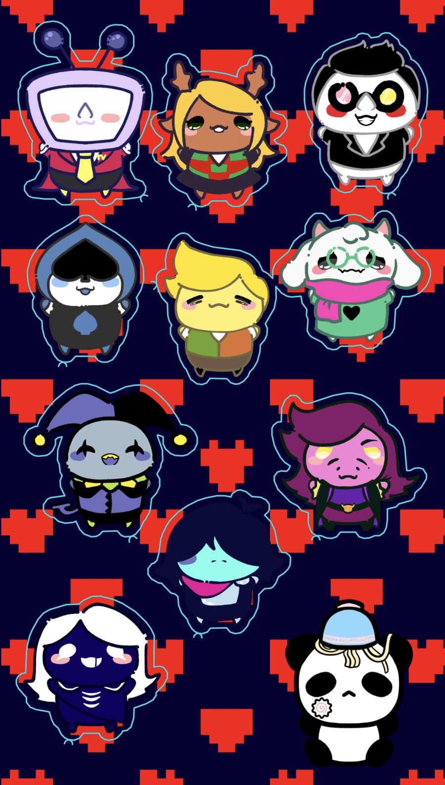 Deltarune Sticker Sheet