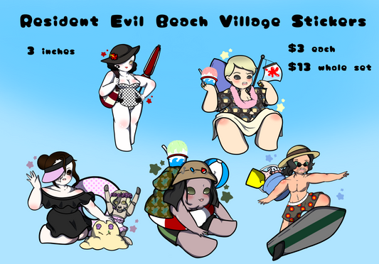 Resident Evil Beach Village Stickers