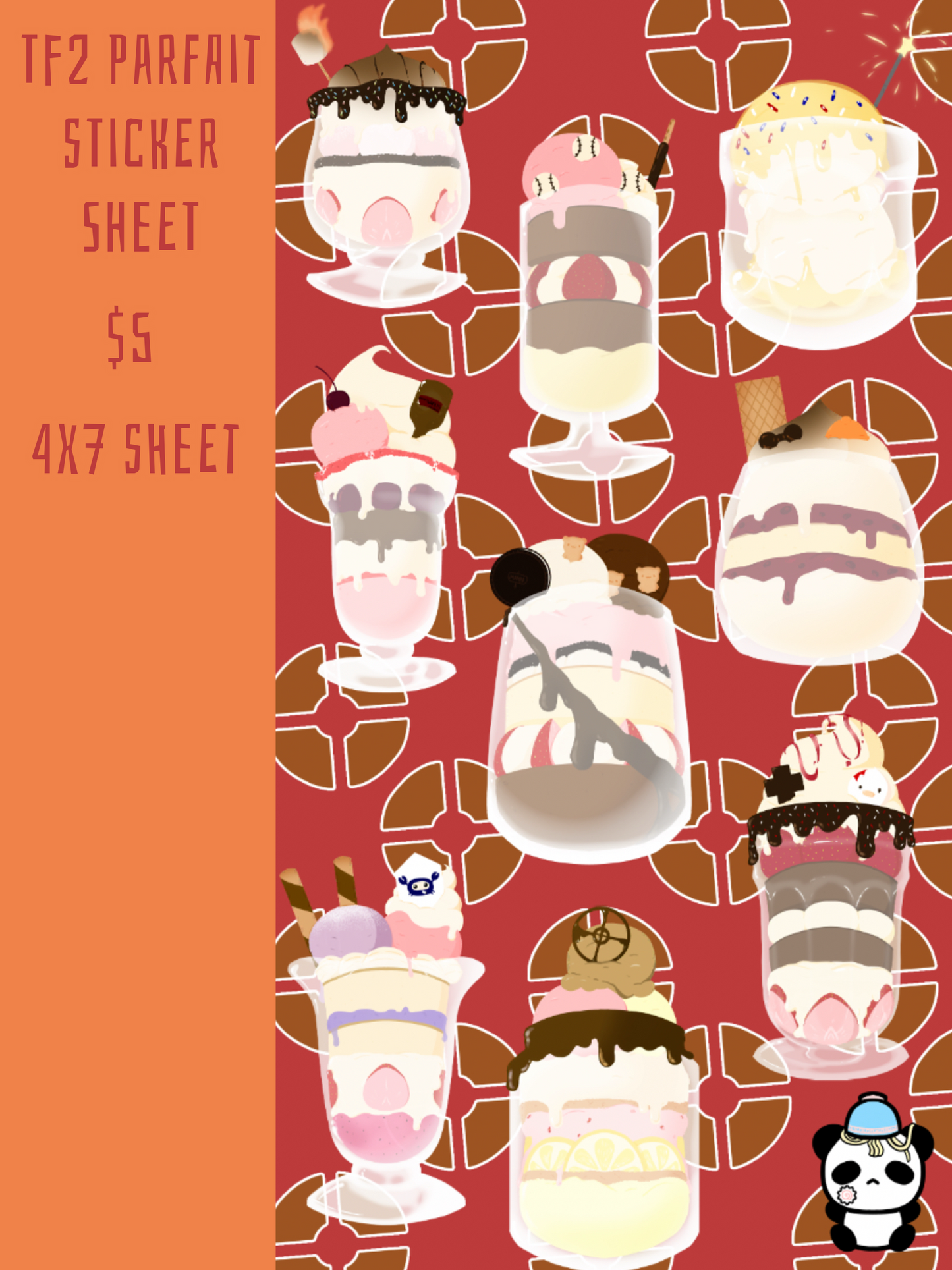 TF2 Parfait Sticker Sheet