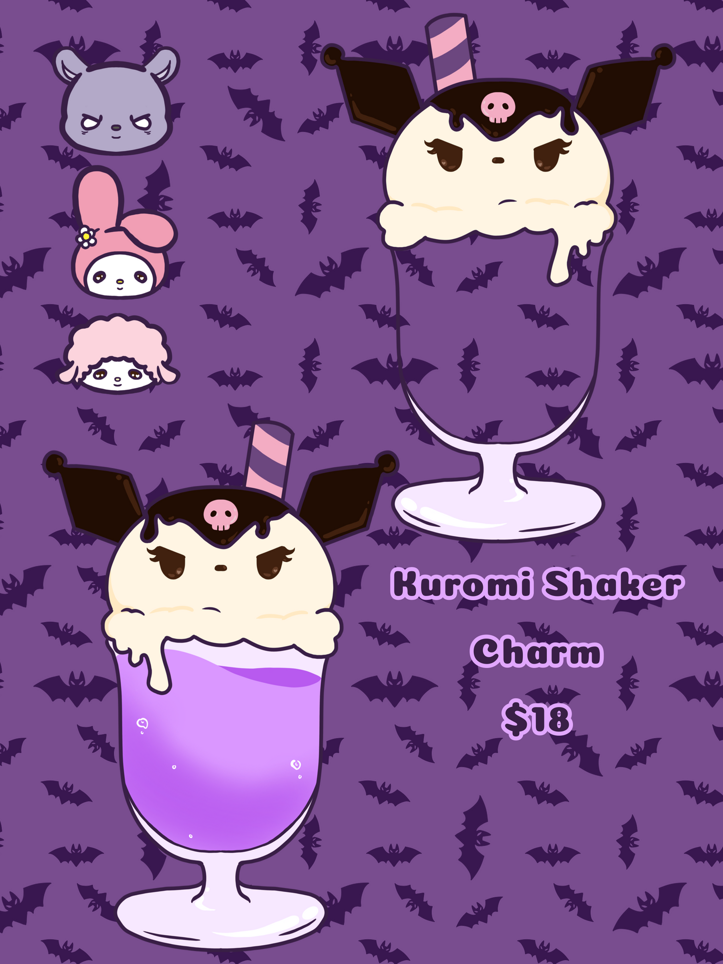 Kuromi Shaker Charm