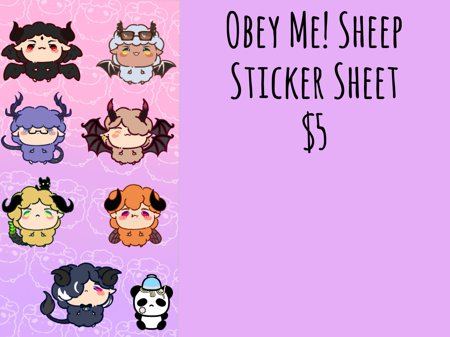 Obey Me Sticker Sheet