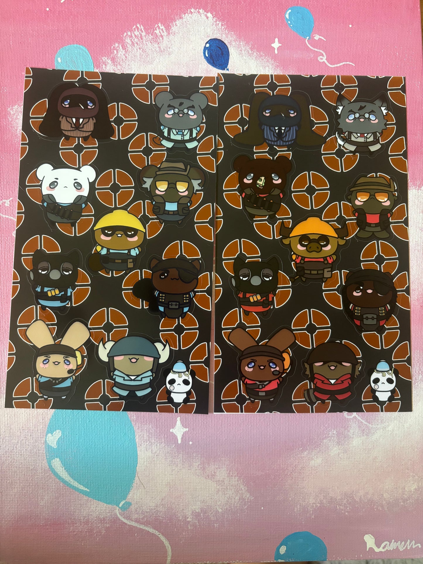Team Furtress 2 Sticker Sheet