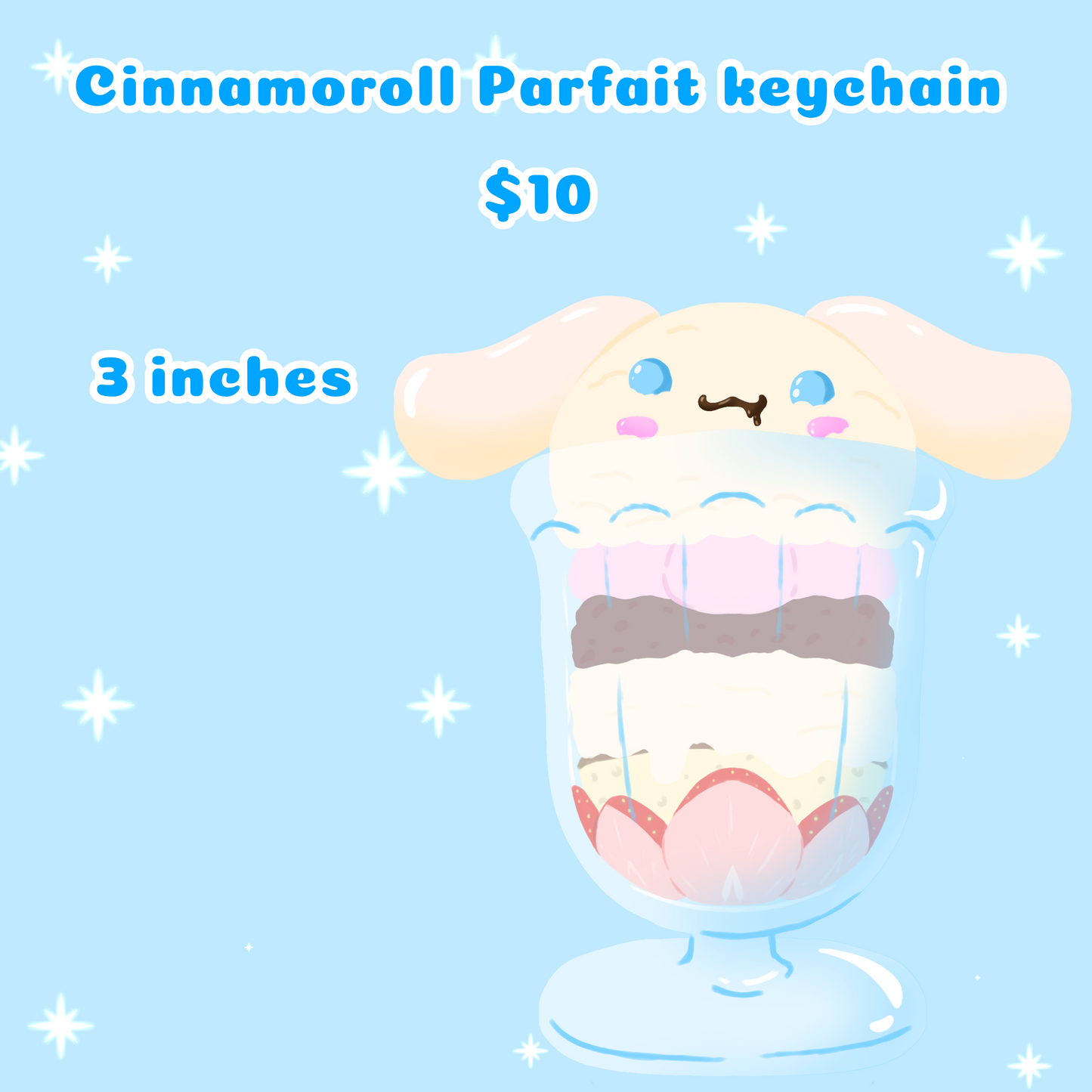 Cinnamoroll Parfait Keychain