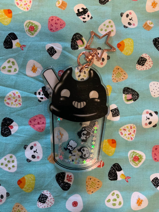 Bendy Boba Shaker Keychain