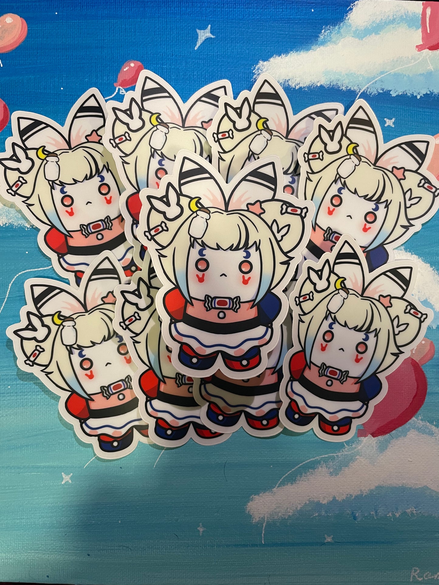 Rabbit Candy Clown Stickers